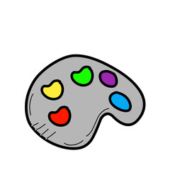 illustration of brush with paint