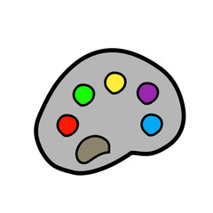 illustration of brush with paint