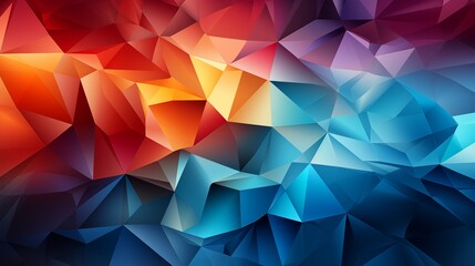 Obraz premium Vibrant Digital Abstract Polygonal Background With Cool Hues.