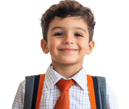 boy student smiling as element on transparent background