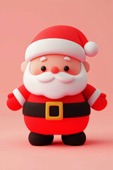 Obraz premium Santa Claus, 3D icon, Christmas atmosphere