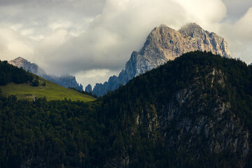 mountains and clouds