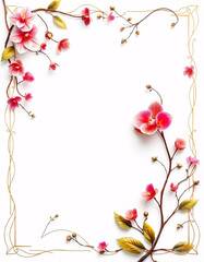 Fototapeta premium frame with flowers
