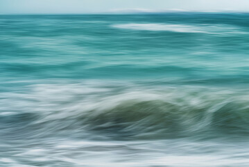 Fototapeta premium Abstract Movement of Ocean Waves with Painterly Texture Effect