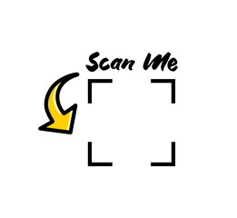 Scan qr code. Quick response code or QR code set for smartphone. Qr code scanner design.