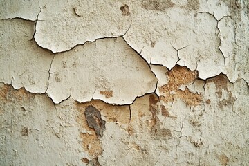 Obraz premium Peeling white paint on an old wall texture