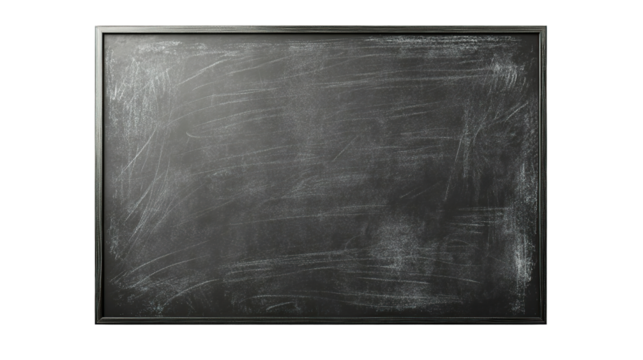 black chalkboard as element on transparent background