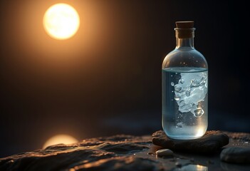 Moon water Water charged under the light of the moon believed to