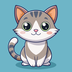 Cute cat illustration Vector  