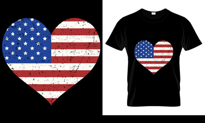 Love 4th of July T-shirt, Fourth of July America, USA Flag,