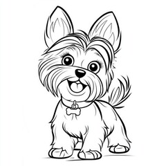 Delightful and easy dog coloring page designed for young children to spark creativity and enjoyment in art at home or in the classroom