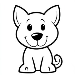 Delightful simple dog coloring activity designed for toddlers, perfect for sparking creativity during playtime or learning moments