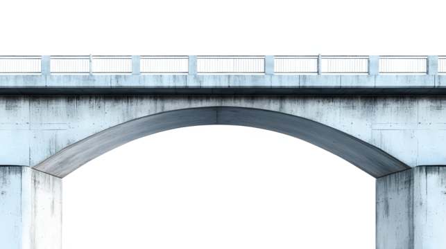 concrete bridge isolated on transparent background ,flyover bridge , - Powered by Adobe