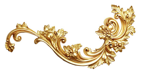 Golden decorative element, cut out