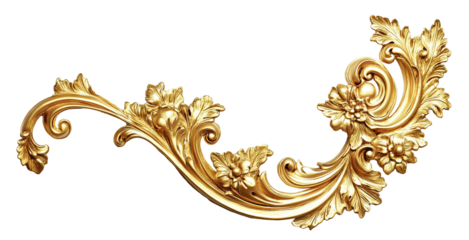 Golden decorative element, cut out