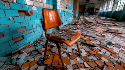 Desolate post-apocalyptic hospital, empty corridors, shattered windows, forgotten healing, faded hope ::1 broken equipment, weathered gurneys, haunting silence, distant sirens