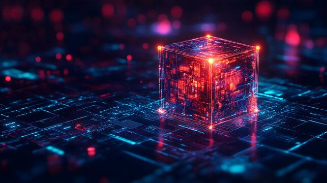 Neon Cube: A Glimpse into the Digital Realm