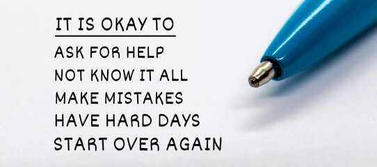 It Okay To text on asking for help, not know it all, make mistakes, start over again text with...