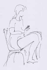 girl sitting on a chair