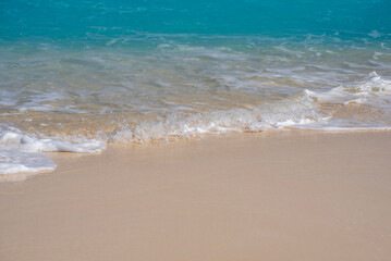 Waves on the beach. Mediterranean sea landscape in Egypt, Sahel, North coast