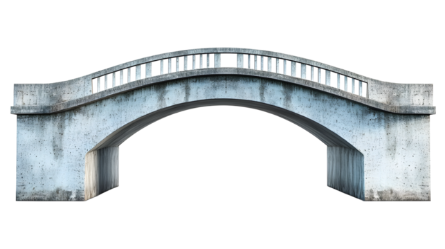 concrete bridge isolated on transparent background ,flyover bridge ,