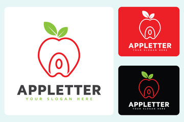 Obraz premium Apple A Letter Logo Design