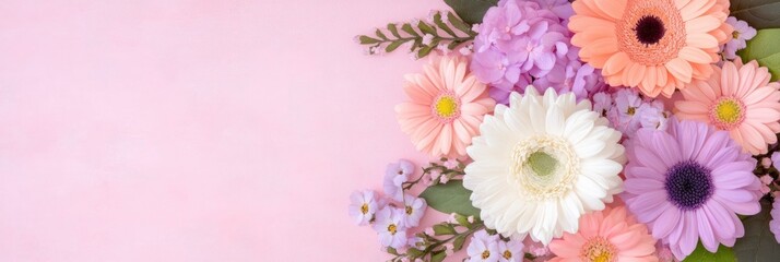 a background of vibrant flowers