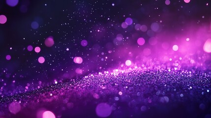 Abstract purple sparkle particles background 