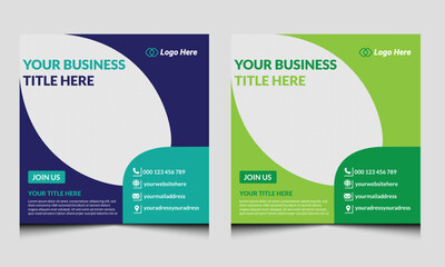 business social media post banner template