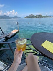 woman relaxing on the beach