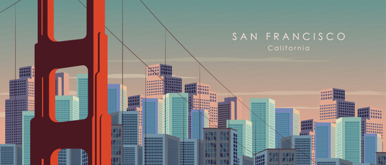 San Francisco background, city banner © Kristina Bilous