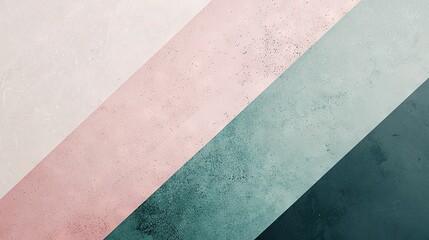 Fototapeta premium A pink, blue, and green striped wallpaper with a black cat sitting on the corner of the wall