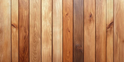 Fototapeta premium Vertical wall background texture of brown wood. wood flag made of boards.