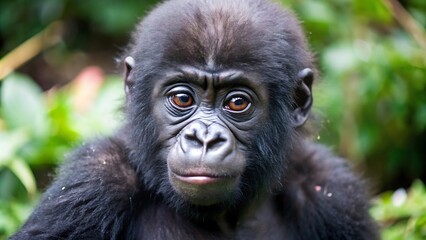 Obraz premium A Cute Gorilla Baby