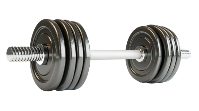 a barbell as element on isolated white background