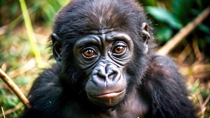 Obraz premium A Cute Gorilla Baby