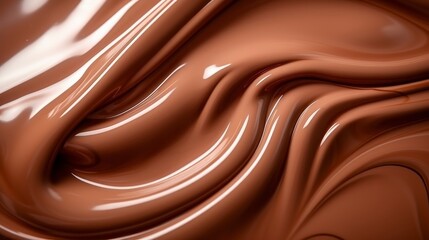 Melted chocolate background close up