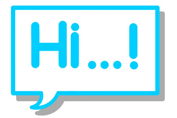 social media speech bubble, Sticker, bubble text with hi text, massage, bubble speech, bubble text, blue bubble speech with text, bubble text png, png, blue sign, blue element, comunication, hi