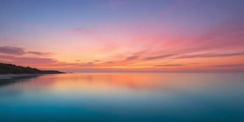 Serene-sunset-over-a-calm-ocean-