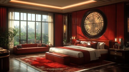 Art Deco Style Hotel Room with Luxurious and Elegant Design