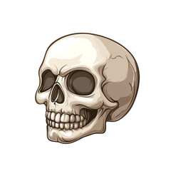 Fototapeta premium Skull Head illustration design using hat, viking, and smoke for resource design