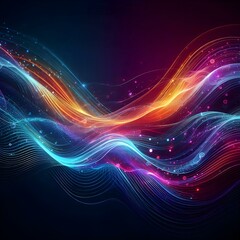Fototapeta premium abstract neon colorful wave background wallpaper