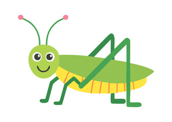 Fototapeta premium cute flat design grasshopper