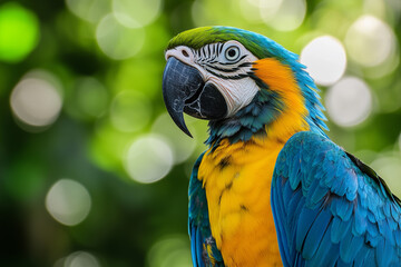Obraz premium Blue and yellow macaw ara portrait 