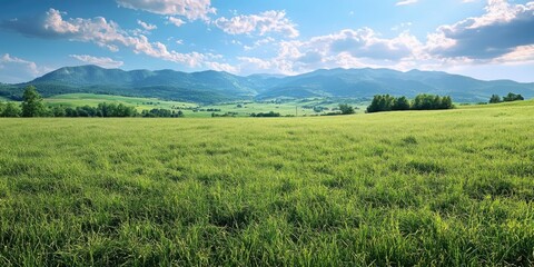 Fototapeta premium Serene Farmland Under Clear Skies