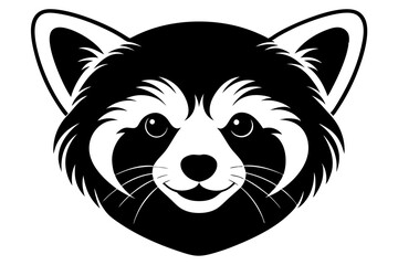 Panda head silhouette vector illustration 
