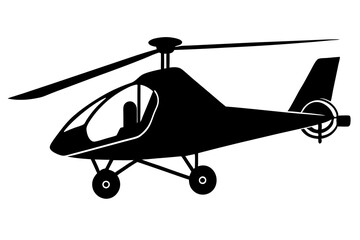 Gyrocopter silhouette  vector illustration  © Sumondesigner_42