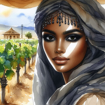 beautiful woman of the east, Shulamith, Song of Songs, Queen of Sheba, for design