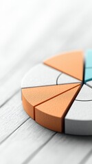 Minimalist Pie Chart Showing KPI Success and Business Growth