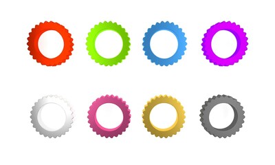 Colorful Sun icon isolated on white background. Summer symbol. Good sunny day. Minimalism concept. 3D render illustration